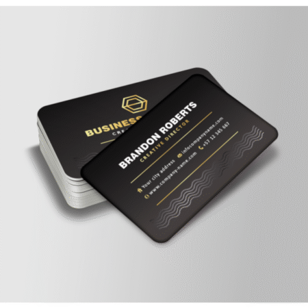 Rounded Corner Gold Foil Spot UV Matt Lamination 400gsm
